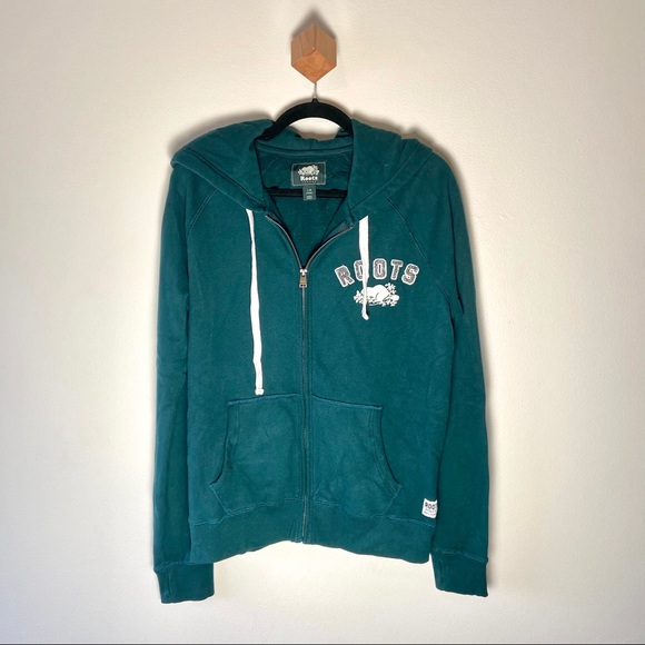Vintage Roots Canada Athletic Hoodie Green - Picture 7 of 7
